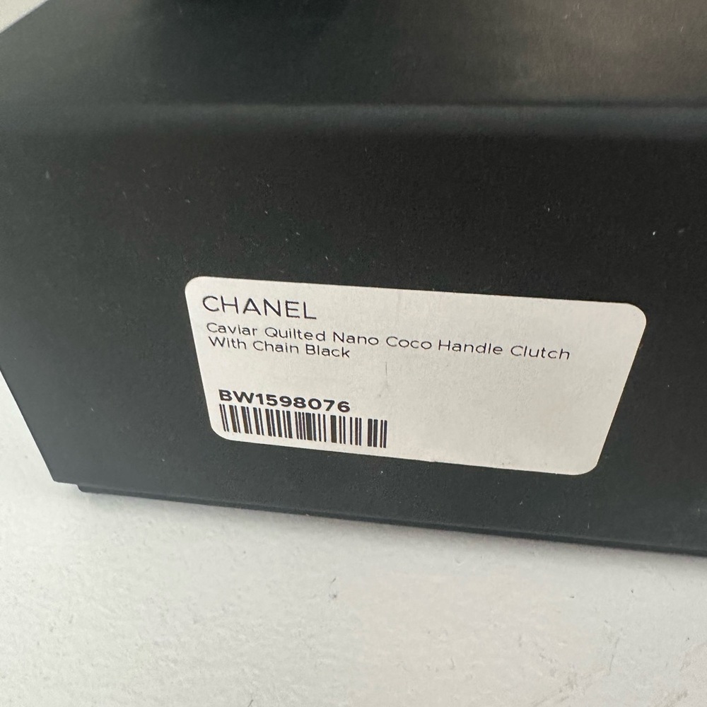 Chanel Black Caviar Quilted Nano Coco Handle Bag with Iconic CC Logo - Picture 2 of 7